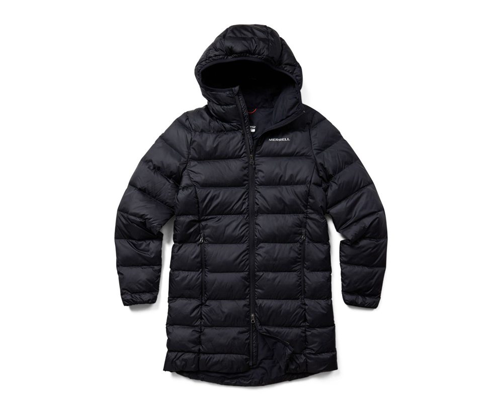 Merrell Jackets Black - Terrain Glacial Parka - Womens 87LRSFCJG